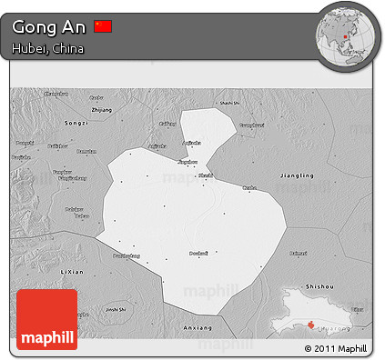 Gray 3D Map of Gong An
