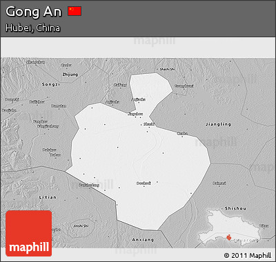 Gray 3D Map of Gong An