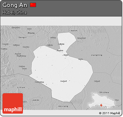 Gray 3D Map of Gong An