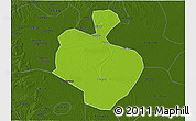 Physical 3D Map of Gong An, darken