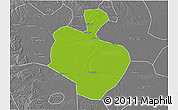 Physical 3D Map of Gong An, desaturated