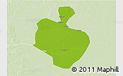 Physical 3D Map of Gong An, lighten