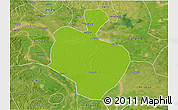 Physical 3D Map of Gong An, satellite outside