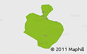 Physical 3D Map of Gong An, single color outside