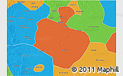Political 3D Map of Gong An