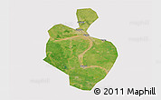 Satellite 3D Map of Gong An, cropped outside