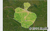 Satellite 3D Map of Gong An, darken