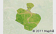 Satellite 3D Map of Gong An, lighten