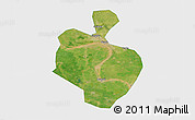 Satellite 3D Map of Gong An, single color outside