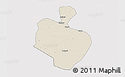 Shaded Relief 3D Map of Gong An, cropped outside