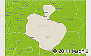 Shaded Relief 3D Map of Gong An, physical outside