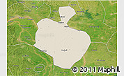 Shaded Relief 3D Map of Gong An, satellite outside
