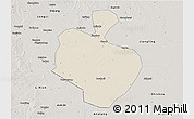 Shaded Relief 3D Map of Gong An, semi-desaturated