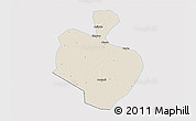 Shaded Relief 3D Map of Gong An, single color outside