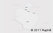 Silver Style 3D Map of Gong An, single color outside