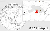 Blank Location Map of Gong An, highlighted parent region