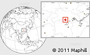 Blank Location Map of Gong An