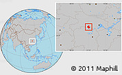Gray Location Map of Gong An