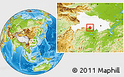 Physical Location Map of Gong An, highlighted parent region
