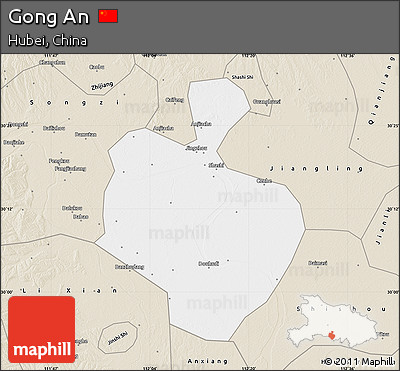 Classic Style Map of Gong An