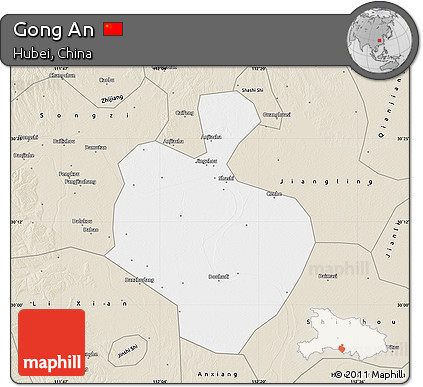 Classic Style Map of Gong An