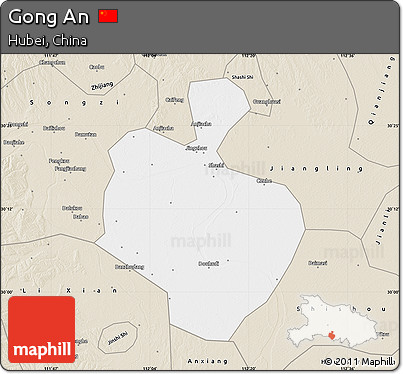 Classic Style Map of Gong An