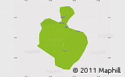 Physical Map of Gong An, cropped outside
