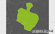 Physical Map of Gong An, darken, desaturated