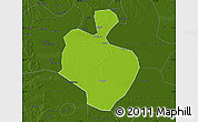 Physical Map of Gong An, darken
