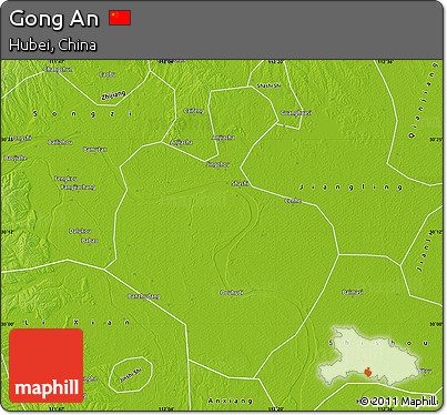 Physical Map of Gong An