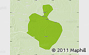 Physical Map of Gong An, lighten