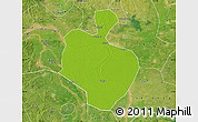 Physical Map of Gong An, satellite outside