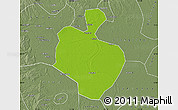 Physical Map of Gong An, semi-desaturated