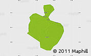 Physical Map of Gong An, single color outside