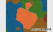Political Map of Gong An, darken