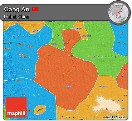 Political Map of Gong An