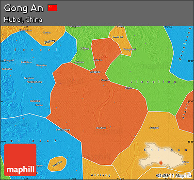 Political Map of Gong An