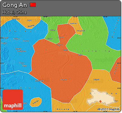 Political Map of Gong An