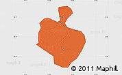 Political Map of Gong An, single color outside