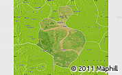 Satellite Map of Gong An, physical outside