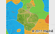 Satellite Map of Gong An, political outside
