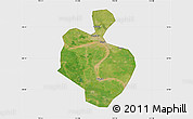 Satellite Map of Gong An, single color outside