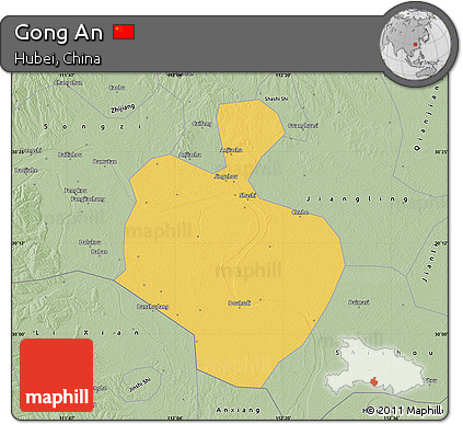 Savanna Style Map of Gong An