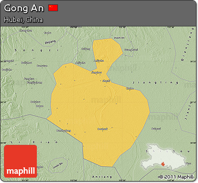 Savanna Style Map of Gong An