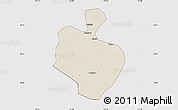 Shaded Relief Map of Gong An, cropped outside
