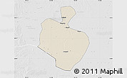 Shaded Relief Map of Gong An, lighten, desaturated