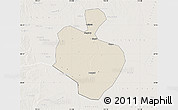 Shaded Relief Map of Gong An, lighten