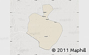 Shaded Relief Map of Gong An, lighten, semi-desaturated