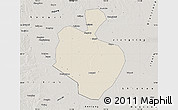 Shaded Relief Map of Gong An, semi-desaturated