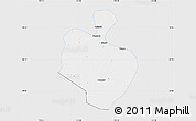 Silver Style Map of Gong An, single color outside